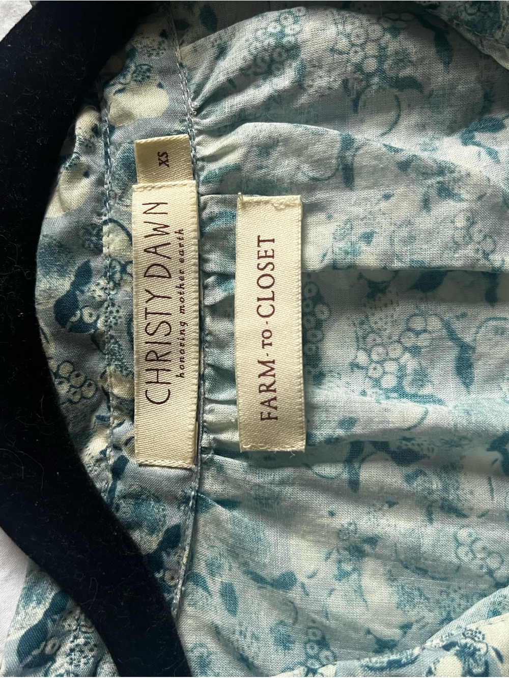 Christy Dawn Clementine top in Lapis Orchard, size XS - Picture 4 of 5